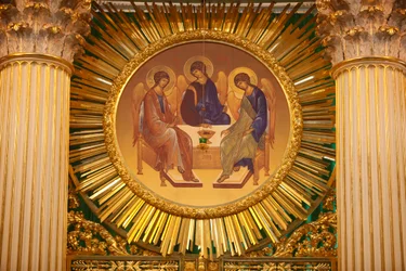 Sobór Trójcy Świętej; ikonostas; Petersburg, Rosja