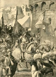 Triumfalny wjazd Ryszarda I. i Filipa Augusta do Akki, 1191, 1890.
