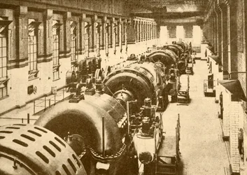 Turbogeneratory w Neasden Power House, Metropolitan Railway, 1930.
