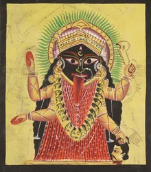 Dwa aspekty Kali: Kali Enshrined, c. 1880 - 1890.
