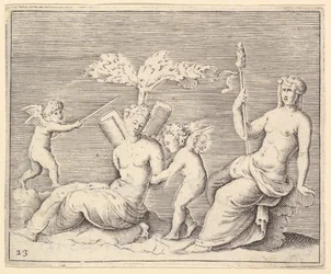 Dwie kobiety i dwa amorki, wydana ok. 1930 r. 1599-1622.