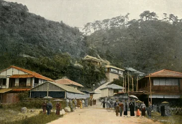 Rue A Nunobiki, P-less Kobe, niższy członek Nunobiki, niedaleko Kobe, 1900.
