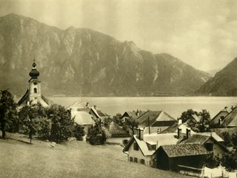 Unterach am Attersee, Górna Austria, ok. 1935.