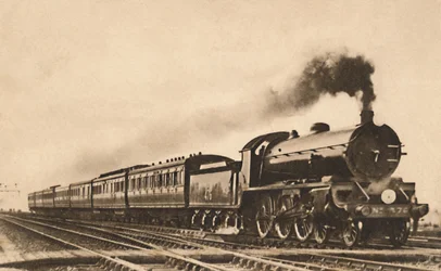 W górę Zachodniej Anglii Dining Car Express Exeter-Londyn 199 min., początek XX wieku.