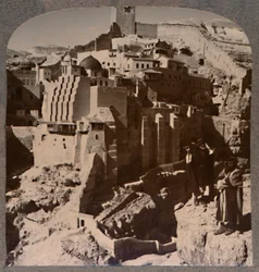 Dolina Mar Saba i klasztor, z Brook Kedron, ok. 1900