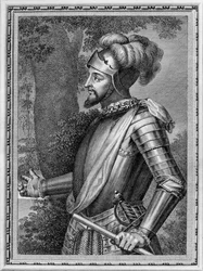 Vasco Núñez de Balboa 1475-1519 Z portretów wybitnych Hiszpanów, 1791