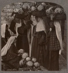 Sprzedawcy warzyw, Jerozolima, ok. 1900