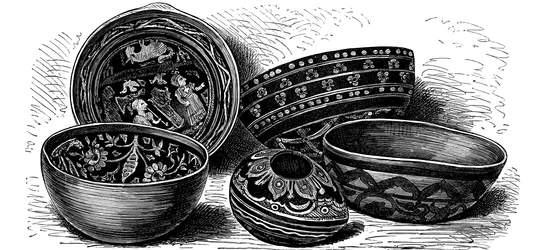 Naczynia z japońskiej ceramiki z Brazylii, ok. 1890 r.