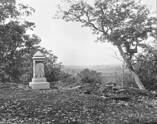 Widok z Culps Hill, Gettysburg, Pensylwania, USA, ok. 1900.