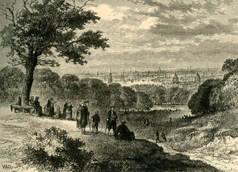 Widok ze Wzgórza Jednego Drzewa, Greenwich Park, 1846, c1878.