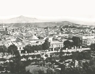 Widok z katedry, Puebla, Meksyk, 1895.