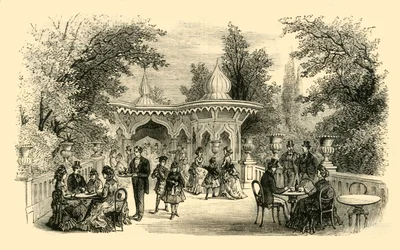 Widok w ogrodach Surrey, ok. 1878 r.