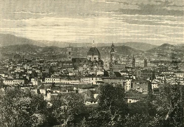 Widok Florencji z Belwederu, 1890.
