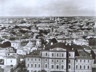 Widok Moskwy z dzwonnicy Iwana Wielkiego, Rosja, 1884