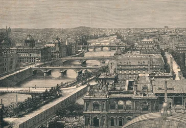 Widok Paryża, ukazujący siedem mostów, 1882