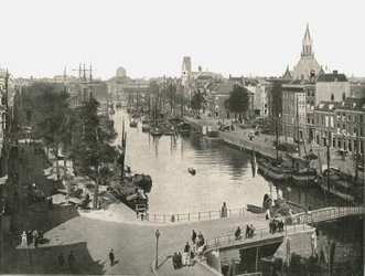 Widok Rotterdamu, Holandia, 1895.