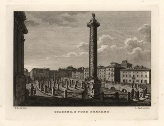 Widok Kolumny Trajana i Forum Trajana, Colonna e Foro Trajano