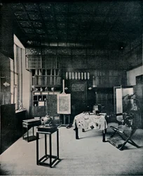Widok studia, przy 25 Cadogan Gardens, c1899