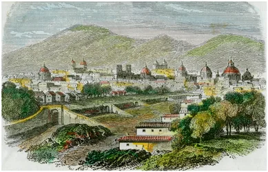 Widok miasta Cuzco, Peru, ok. 1875 r.