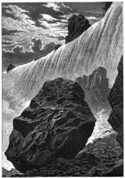 Widok na wodospad Niagara, 1877