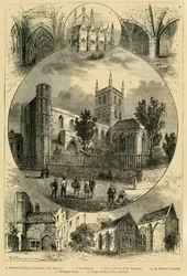 Widoki kościoła św. Zbawiciela, ok. 1878 r.