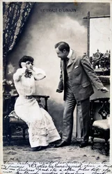 Archiwalna francuska pocztówka, c1900