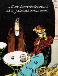 Archiwalna francuska pocztówka, c1900