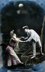 Archiwalna francuska pocztówka, c1900