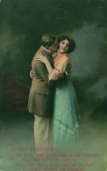 Vintage romantyczna pocztówka