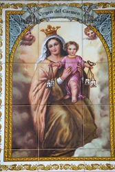 Mozaika Madonna z Carmen MalagaHiszpania
