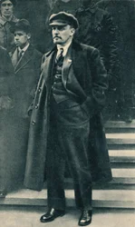 Włodzimierz Iljicz Lenin, rosyjski przywódca bolszewicki, Moskwa, Rosja, 1 maja 1919