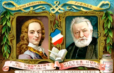 Voltaire i Victor Hugo, c1900