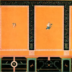 Dekoracja ścienna, Pompeje, Włochy, 1928.