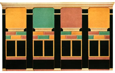 Dekoracja ścienna, Pompeje, Włochy, 1928.