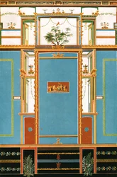 Dekoracja ścienna, Pompeje, Włochy, 1928.