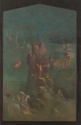 Malowidło ścienne: Perseusz i Andromeda w pejzażu, z willi cesarskiej..., I wiek p.n.e.