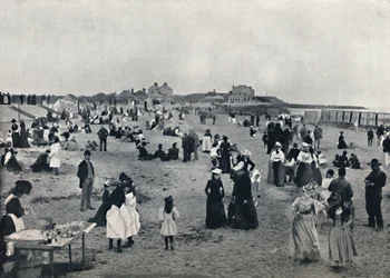 Walton-on-the-Naze - Scena na plaży, 1895