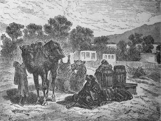 Studnie Mojżesza, niedaleko Suezu, ok. 1882 r.