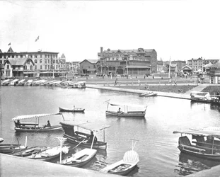 Wesley Lake, Asbury Park, New Jersey, USA, ok. 1900.