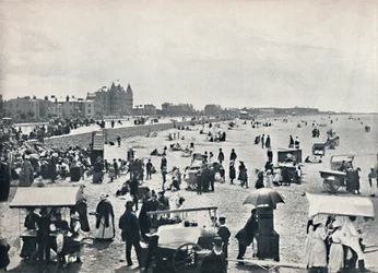 Weston-Super-Mare - Letnia scena na piaskach, 1895