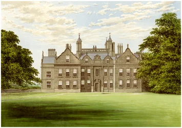 Willesley Hall, Derbyshire, dom hrabiego Loudoun, ok. 1880