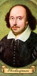 William Shakespeare, zaczerpnięty z serii kart z papierosami, 1935