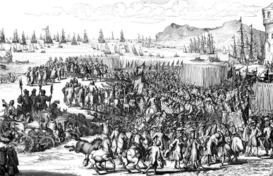 Wilhelm Orański lądował ze swoją armią pod Torbay, Devon, 5 listopada 1688
