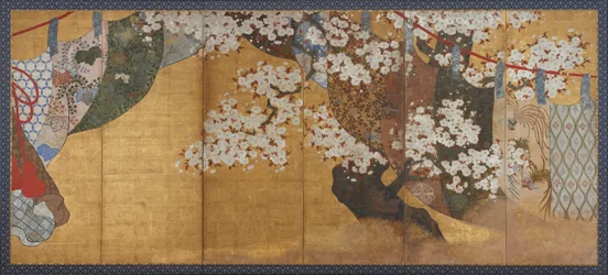 Osłona przed wiatrem i wiśnia, okres Edo, 1615-1868.