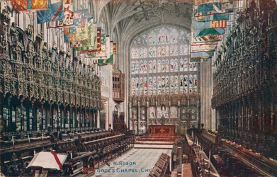 Windsor, kaplica św. Jerzego, chór ok. 1916 r.