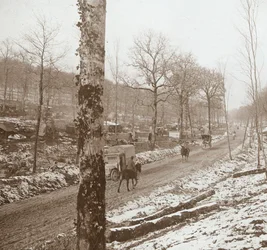 Zima, Genicourt, północna Francja, c1914-c1918
