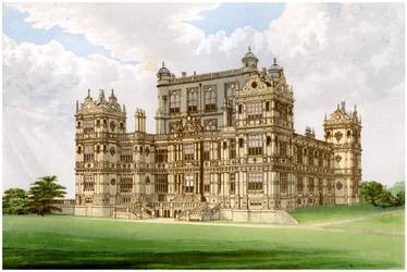Wollaton Hall, Nottingham, Nottinghamshire, dom Lorda Middletona, ok. 1880 r.