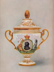 Waza Worcester upamiętniająca Złoty Jubileusz króla Jerzego III, c1809