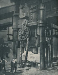Robotnicy w metalu, od którego zależy nasza cywilizacja, ok. 1935 r.