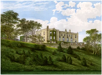 Workington Hall, Cumberland, dom rodziny Curwen, ok. 1880